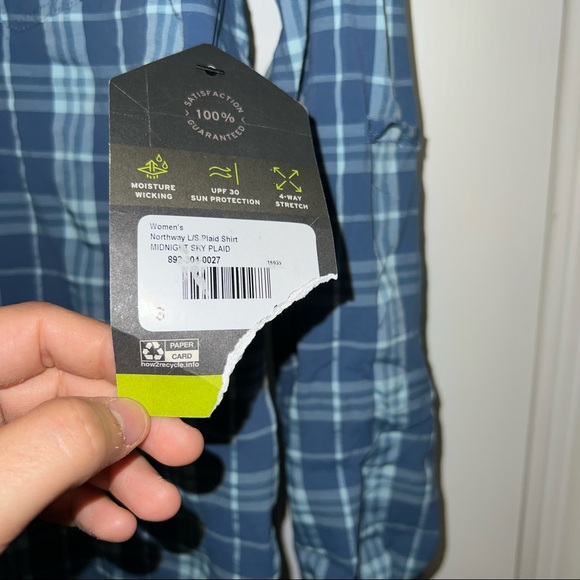 REI Co-op Northway Blue Plaid Shirt Women's Size Small - Picture 6 of 8